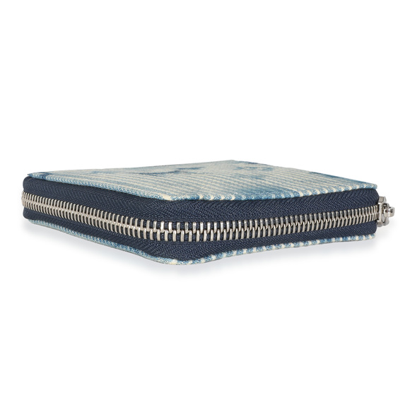 Louis Vuitton Blue Hickory Stripes Denim Monogram Watercolor Wallet On Strap - Picture 7 of 8